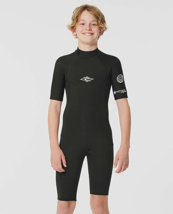Boys Dawn Patrol Short Sleeve 2mm Back Zip Springsuit