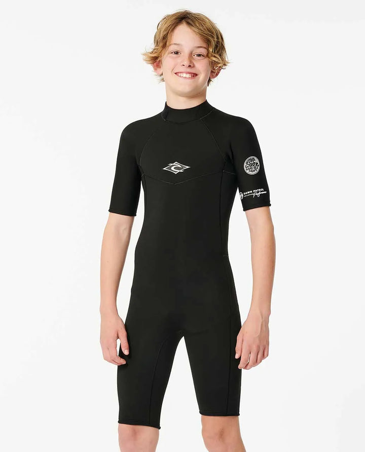Boys Dawn Patrol Short Sleeve 2mm Back Zip Springsuit