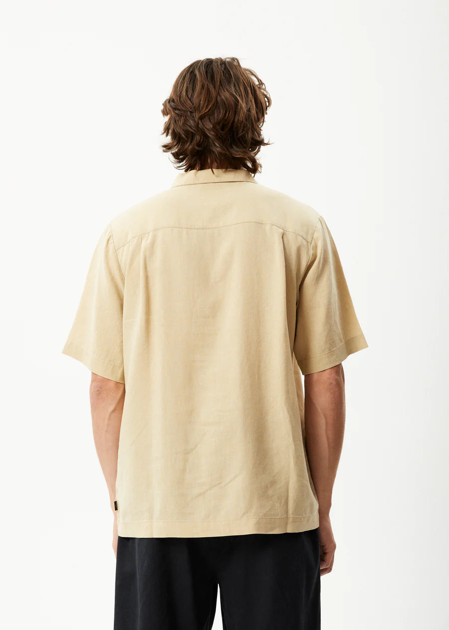 DAILY- HEMP CUBAN SHORT SLEEVE SHIRT - CAMEL Hemp Cuban Short Sleeve Shirt
