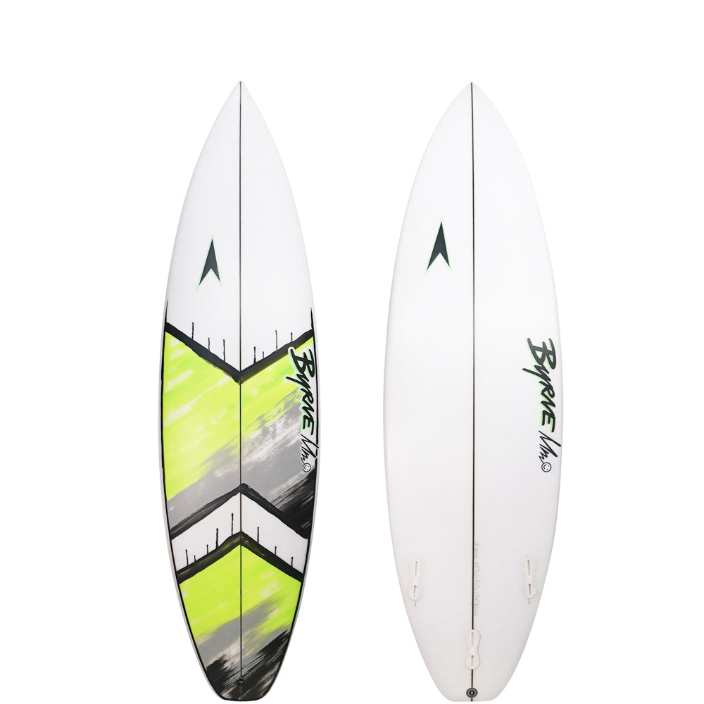 Custom 'MM Grom' surfboard . High performance surfboard for kids in PU or epoxy, tailored shortboard design, made in Wollongong and Thirroul, Australia.