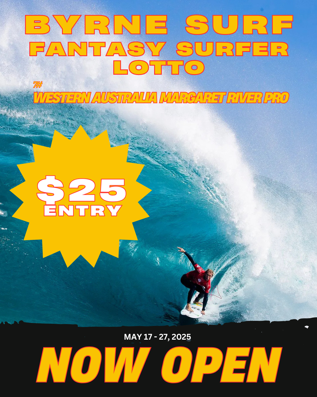 Fantasy Surfer Lotto (Please leave your instagram handle next to your name at checkout)