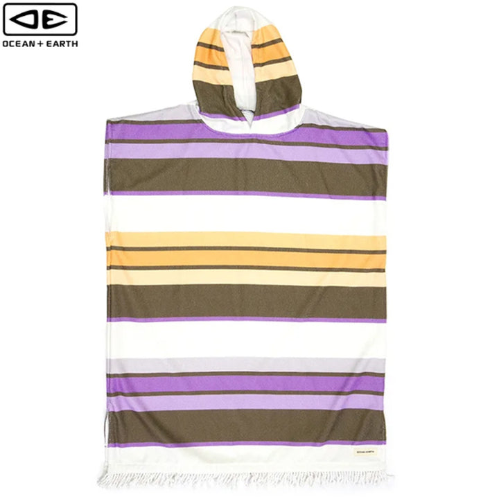 LADIES SUNKISSED HOODED PONCHO Apricot /Violet