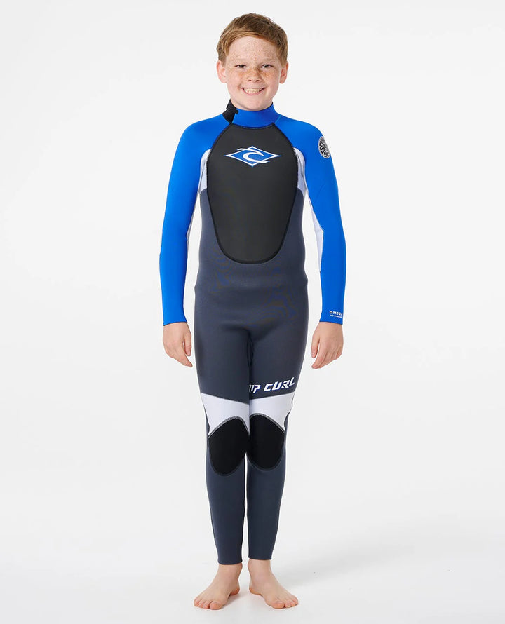 Kids Omega 3/2 Back Zip Wetsuit Steamer.
