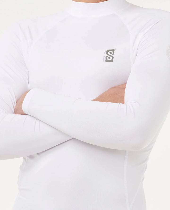 Search UPF50 Performance Long Sleeve Rash Vest - White