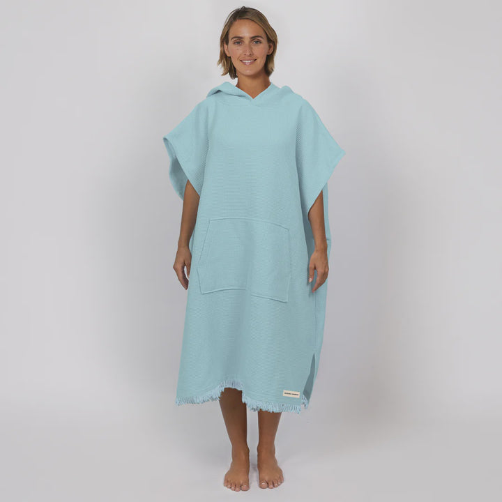 Ladies Waffle Poncho