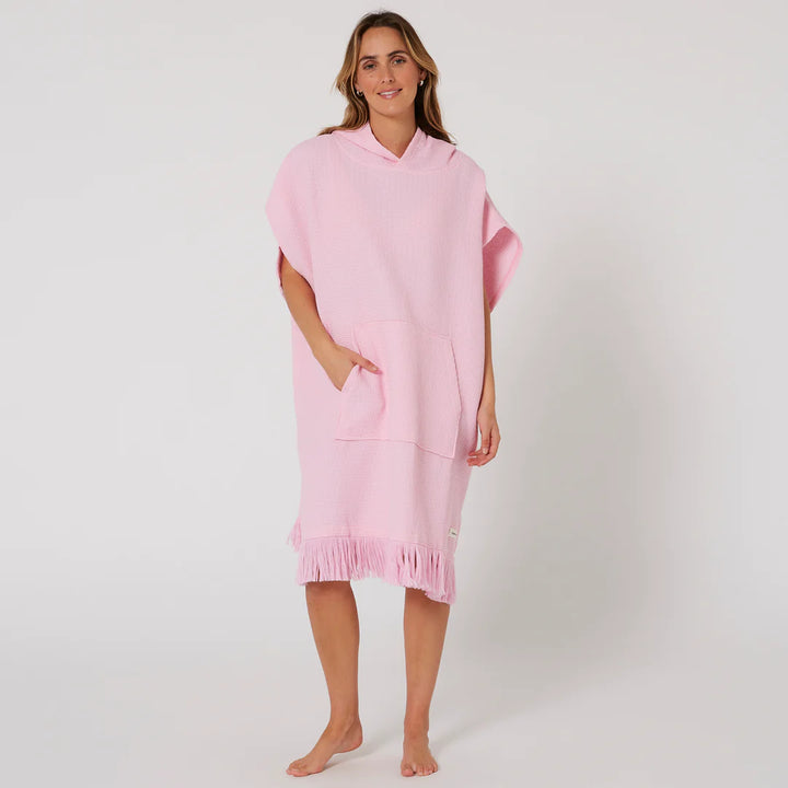 Ladies Waffle Poncho