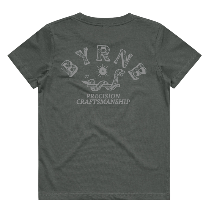 Kids - Snaked Tee Charcoal (8-16)