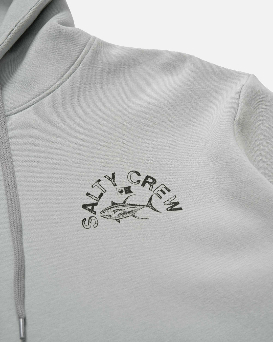 Stamped Midweight Fleece Hood - Quarry