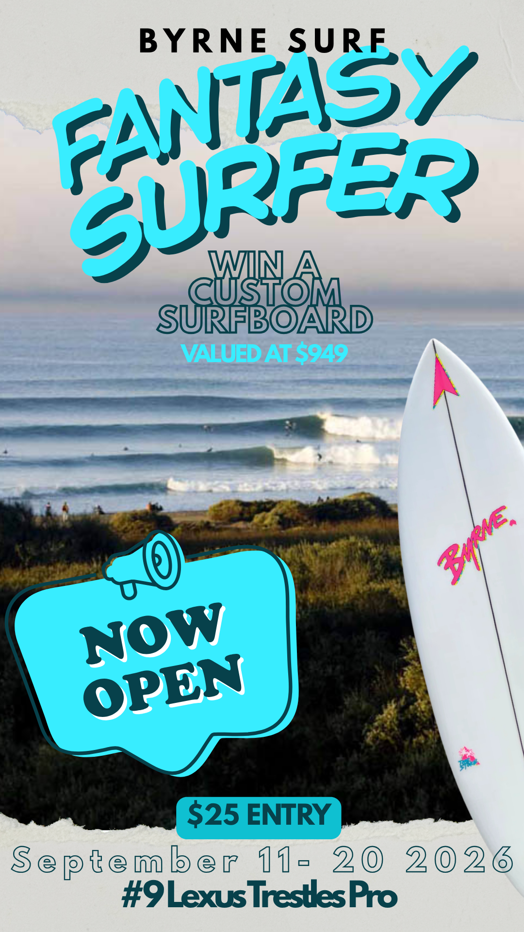 Fantasy Surfer Lotto (Deixe seu perfil do Instagram ao lado do seu nome na finalização da compra)